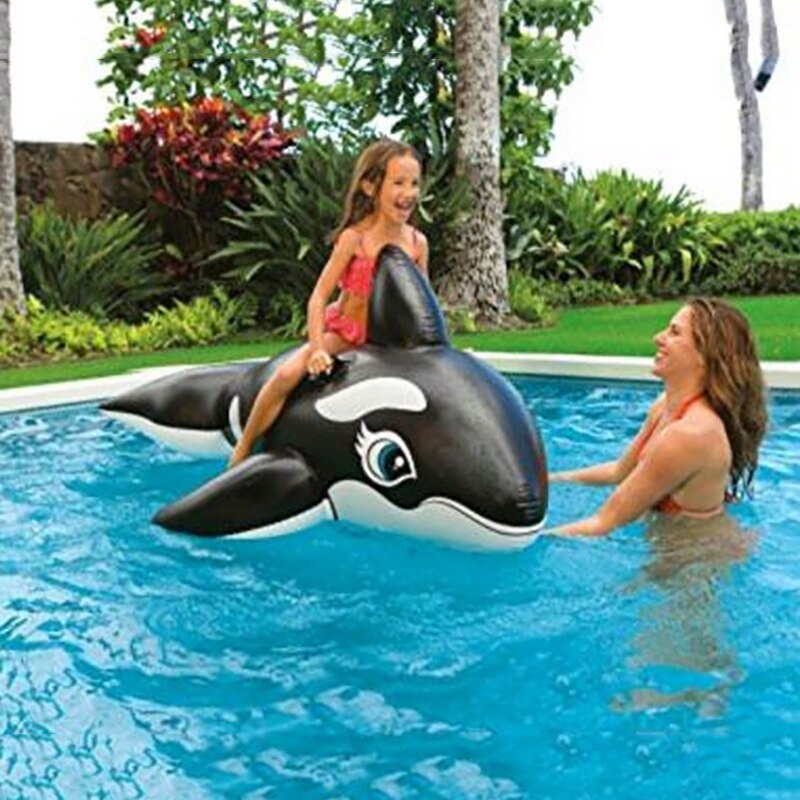  INTEX 블랙 고래 부동 마운트 물 장난감 풍선 수영 장난감 성인 어린이